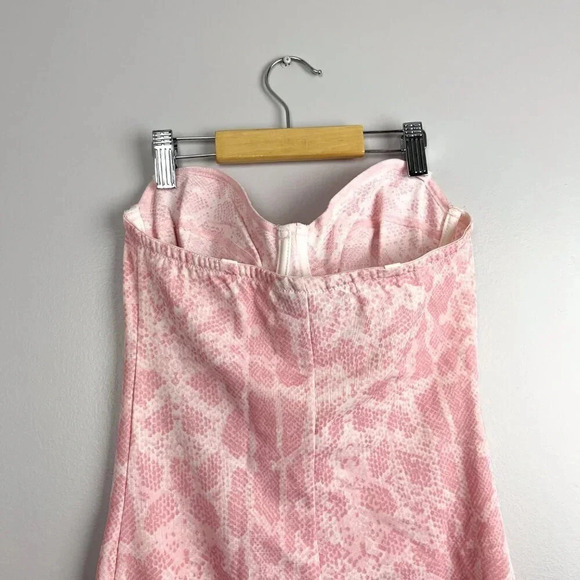 Nancy Ganz 34B Pink Snakeprint Body Slimmer Shapewear Vintage 90s Slimming - Picture 4 of 5